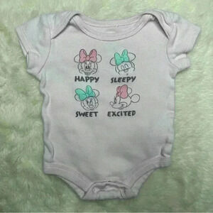 Disney Baby  Onesie Light Pink Minnie Mouse Size Newborn